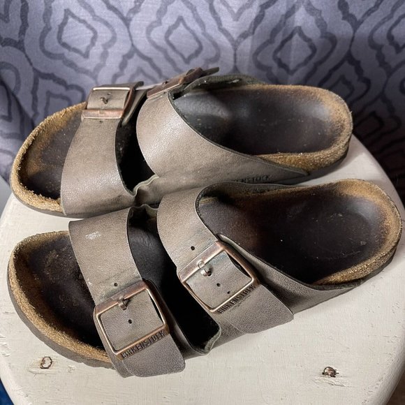 birkenstock 41 arizona leather brown 10 *read Description For Measurements - Picture 4 of 8